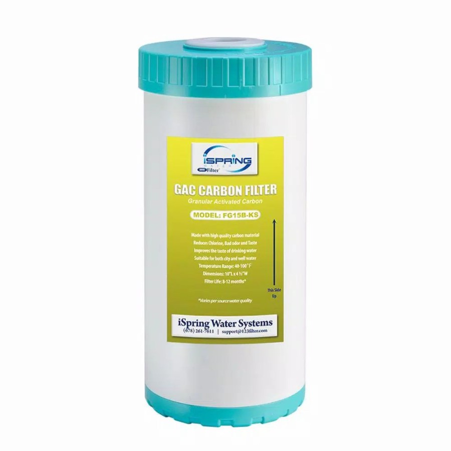 Water Filters * | Replacement Water Filters Ispring 10 In. X 4.5 In. Premium Gac And Kdf Carbon Filter Replacement Water Filter Cartridge For Undersink Filter System