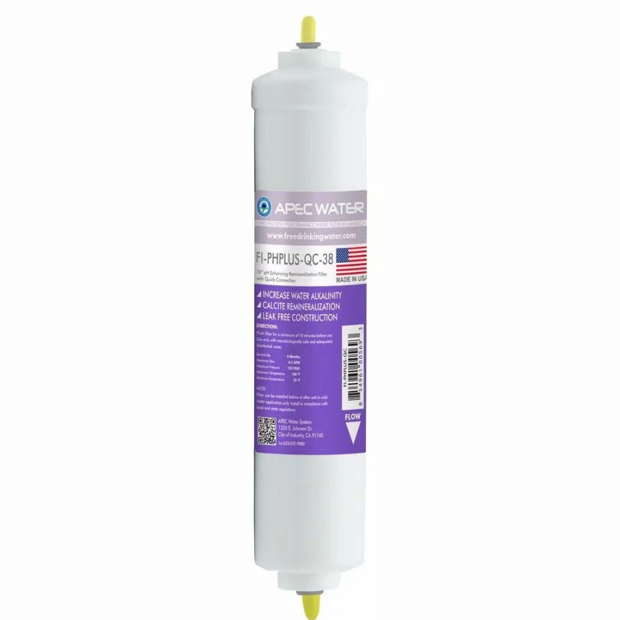 Water Filters * | Replacement Water Filters Apec Water Systems Ultimate Series Reverse Osmosis 10 In. Calcium Carbonate Alkaline Filter With 3/8 In. Quick Connect
