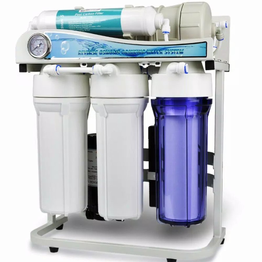 Water Filters * | Water Filtration Systems Ispring 500Gpd Residential And Light Commercial Under Sink Tankless Reverse Osmosis Water Filter System With 1:1 Drain Ratio