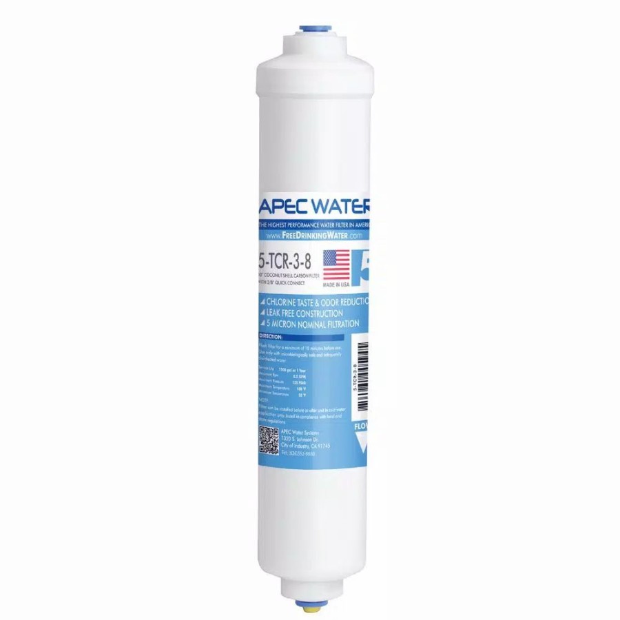 Water Filters * | Replacement Water Filters Apec Water Systems Ultimate 10 In. Inline Carbon Filter With 3/8 In. Quick Connect