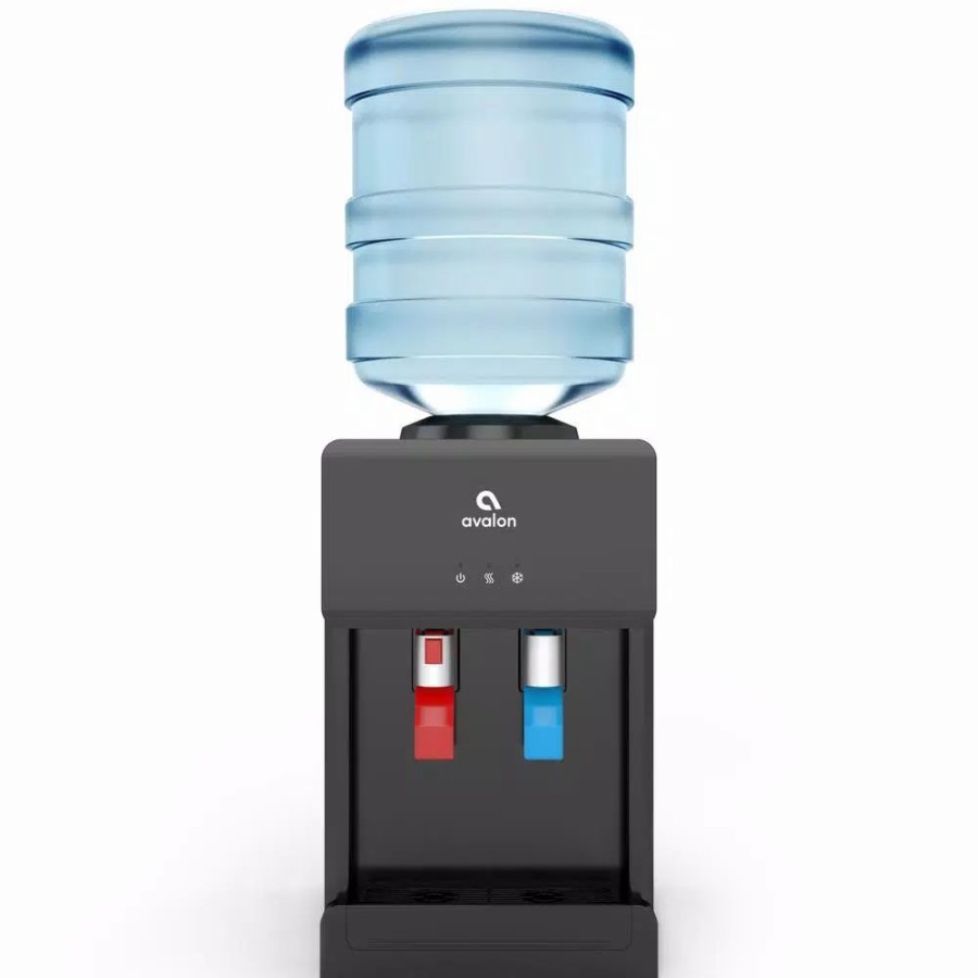 Water Filters * | Water Dispensers Avalon Premium Hot/Cold Top Loading Countertop Water Cooler Dispenser With Child Safety Lock, Black