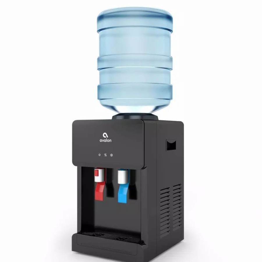 Water Filters * | Water Dispensers Avalon Premium Hot/Cold Top Loading Countertop Water Cooler Dispenser With Child Safety Lock, Black