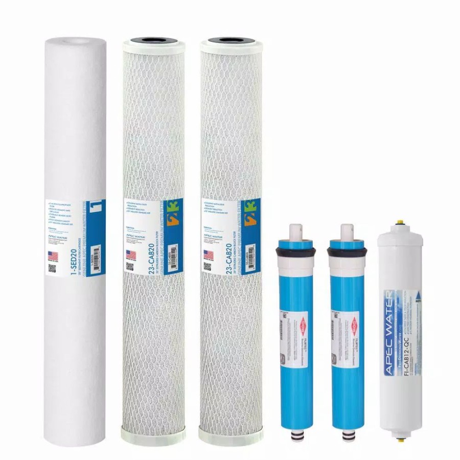 Water Filters * | Water Filtration Systems Apec Water Systems Ultimate Complete Replacement Filters With Membrane For 180 Gpd Premium Commercial Grade Reverse Osmosis System