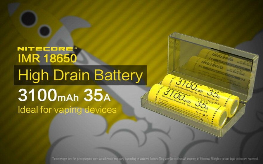Imr Flat Top * | Nitecore Imr18650 Twin Pack