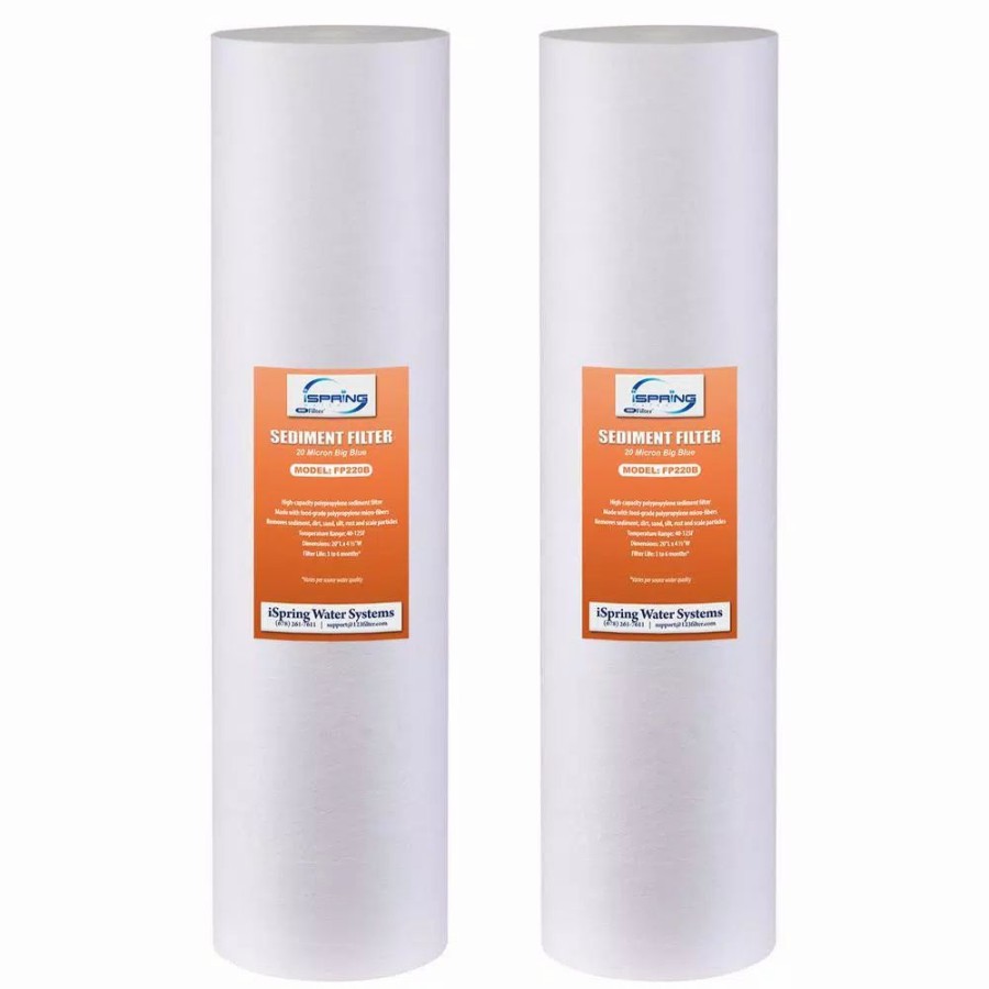 Water Filters * | Water Filtration Systems Ispring 20 Micron 20 In. Big Blue Whole House Water Filter With 4.5 In. X 20 In. Sediment (2-Pack)