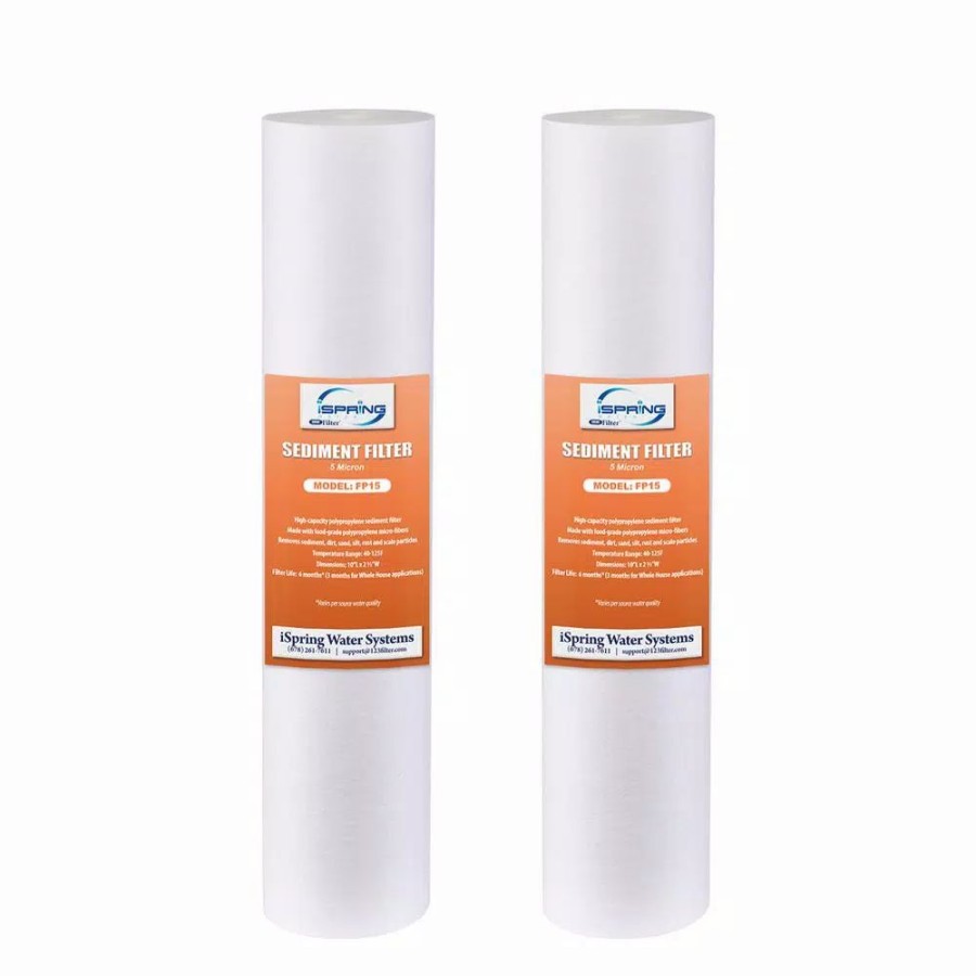 Water Filters * | Water Filtration Systems Ispring 5-Micron Sediment Water Filter Replacement Cartridge (2-Pack)