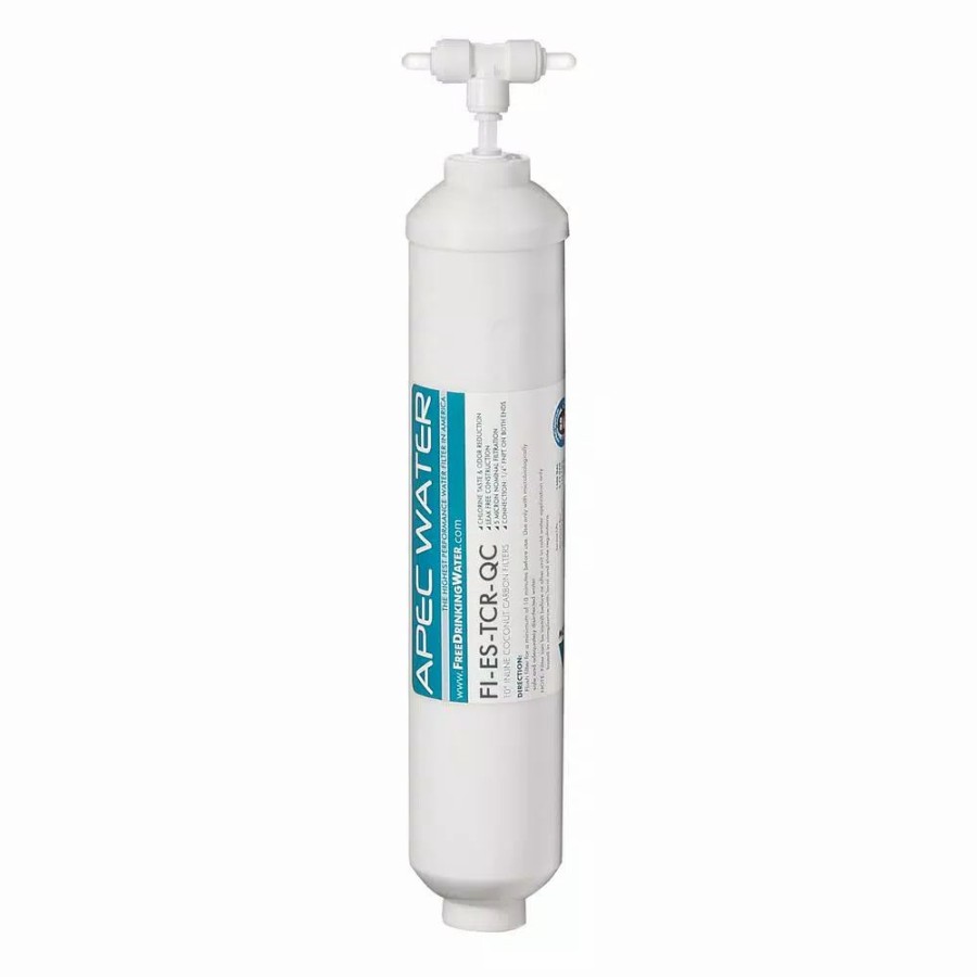 Water Filters * | Replacement Water Filters Apec Water Systems Essence In-Line Carbon Replacement Water Filter Cartridge 10 In. With 1/4 In. Quick Connect