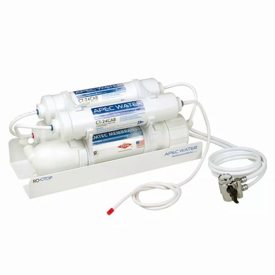 Water Filters * | Water Filtration Systems Apec Water Systems Ultimate Counter Top Reverse Osmosis Water Filtration System 90 Gpd 4-Stage Portable And Installation-Free