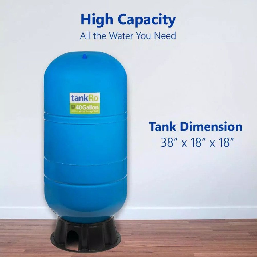 Water Filters * | Water Filter Parts Express Water Tankro Ro Water Filtration System Expansion Tank 40 Gallon Water Capacity Reverse Osmosis Storage Pressure Tank