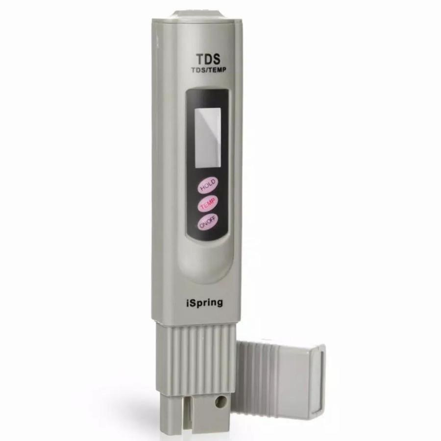 Water Filters * | Water Testing Kits Ispring 3-Button Digital Tds Meter/Thermometer With Automatic Calibration, Temperature Button And Leather Case