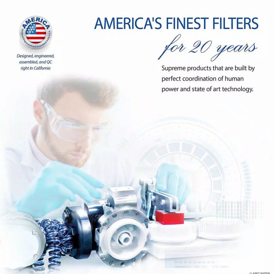 Water Filters * | Water Filtration Systems Apec Water Systems Ultimate Indoor Reverse Osmosis 180 Gpd Commercial-Grade Drinking Water Filtration System
