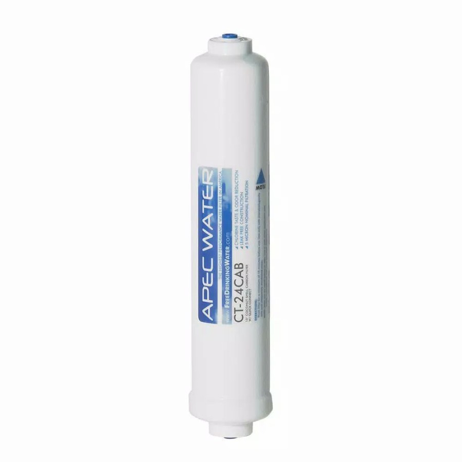 Water Filters * | Replacement Water Filters Apec Water Systems Ultimate Stage 2, 4, 10 In. H Capacity Inline Carbon Replacement Filter With 1/4 In. Quick Connect