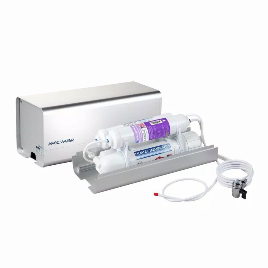 Water Filters * | Water Filtration Systems Apec Water Systems Ultimate Alkaline Counter Top Reverse Osmosis Water Filter System With Case 90 Gpd 4-Stage Portable Installation-Free
