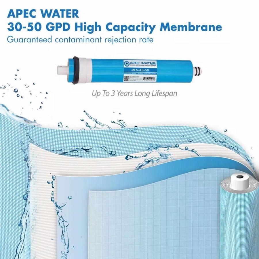 Water Filters * | Replacement Water Filters Apec Water Systems Essence 30-50 Gpd Reverse Osmosis Membrane Replacement Filter For Roes-50 System