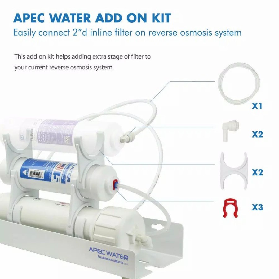 Water Filters * | Water Filter Parts Apec Water Systems Reverse Osmosis System Add On Kit For 1/4 In. Quick Connect Water Filter Installation
