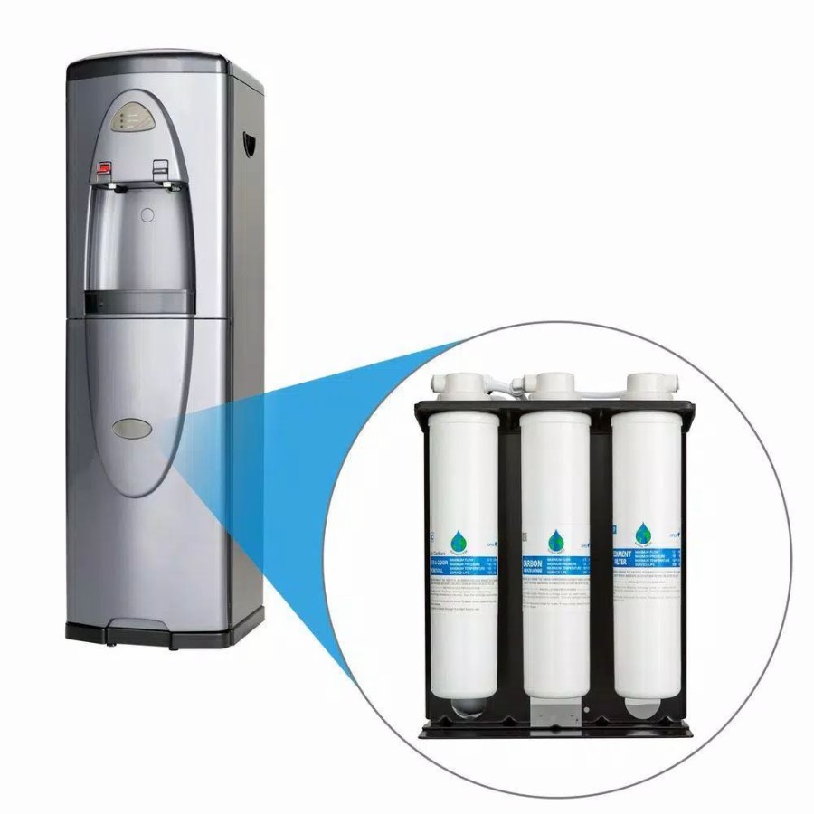 Water Filters * | Water Dispensers Global Water Bluline Hot And Cold Bottleless Water Cooler With 3-Stage Filtration