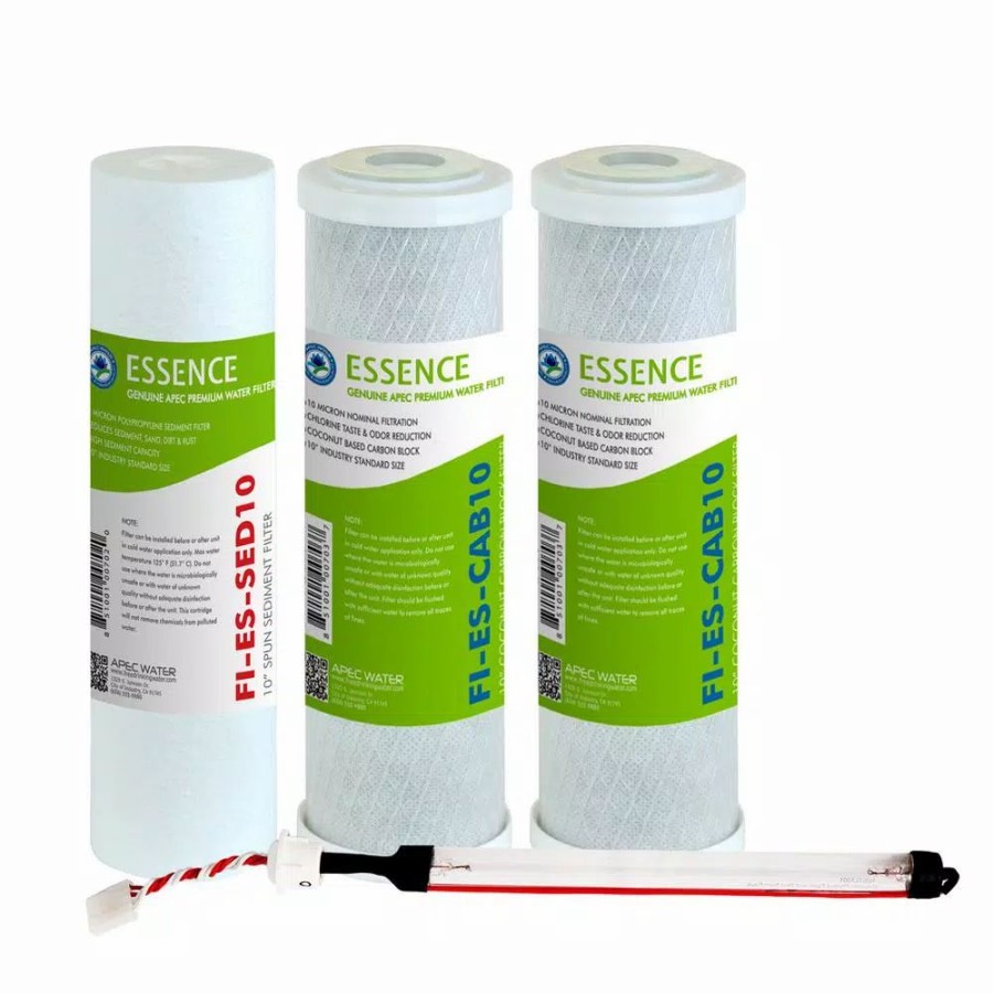 Water Filters * | Replacement Water Filters Apec Water Systems Essence 10 In. Replacement Pre-Filter Set With Uv Replacement Bulb For Roes-Uv75