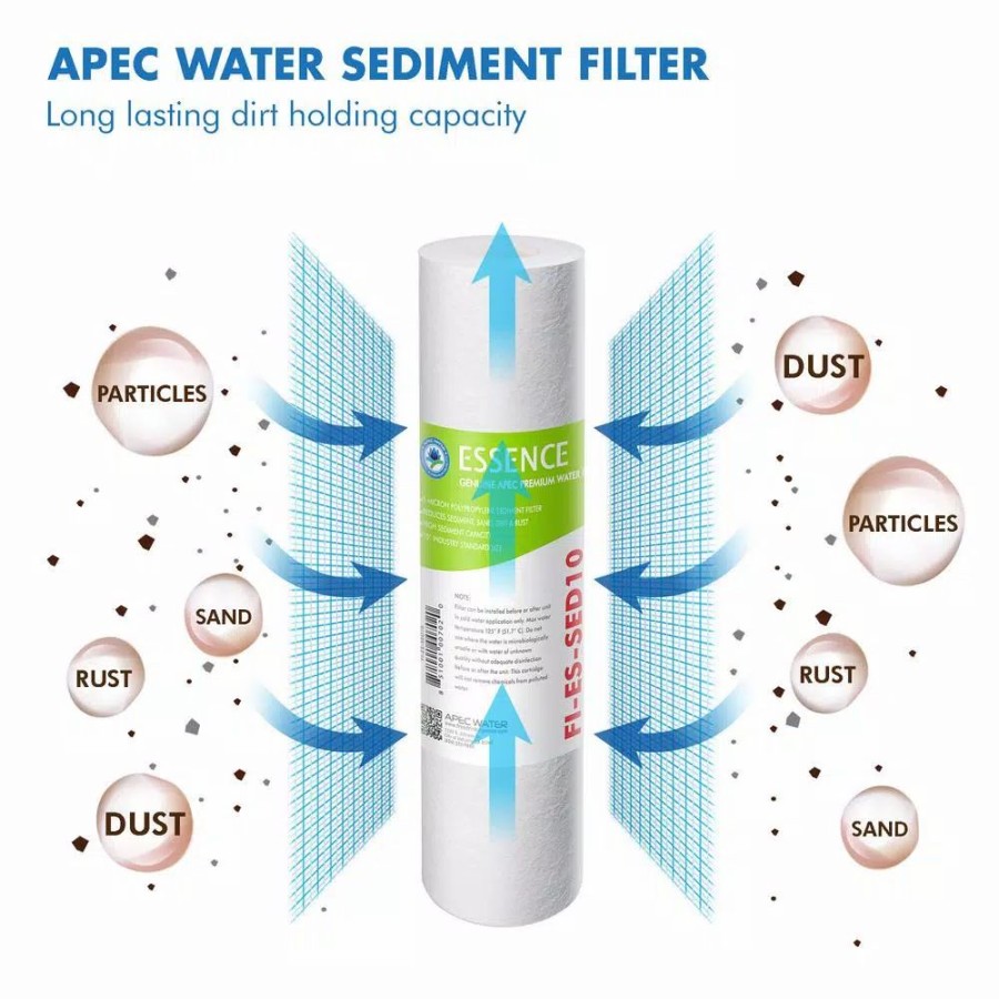 Water Filters * | Replacement Water Filters Apec Water Systems Essence 10 In. Replacement Pre-Filter Set With Uv Replacement Bulb For Roes-Uv75