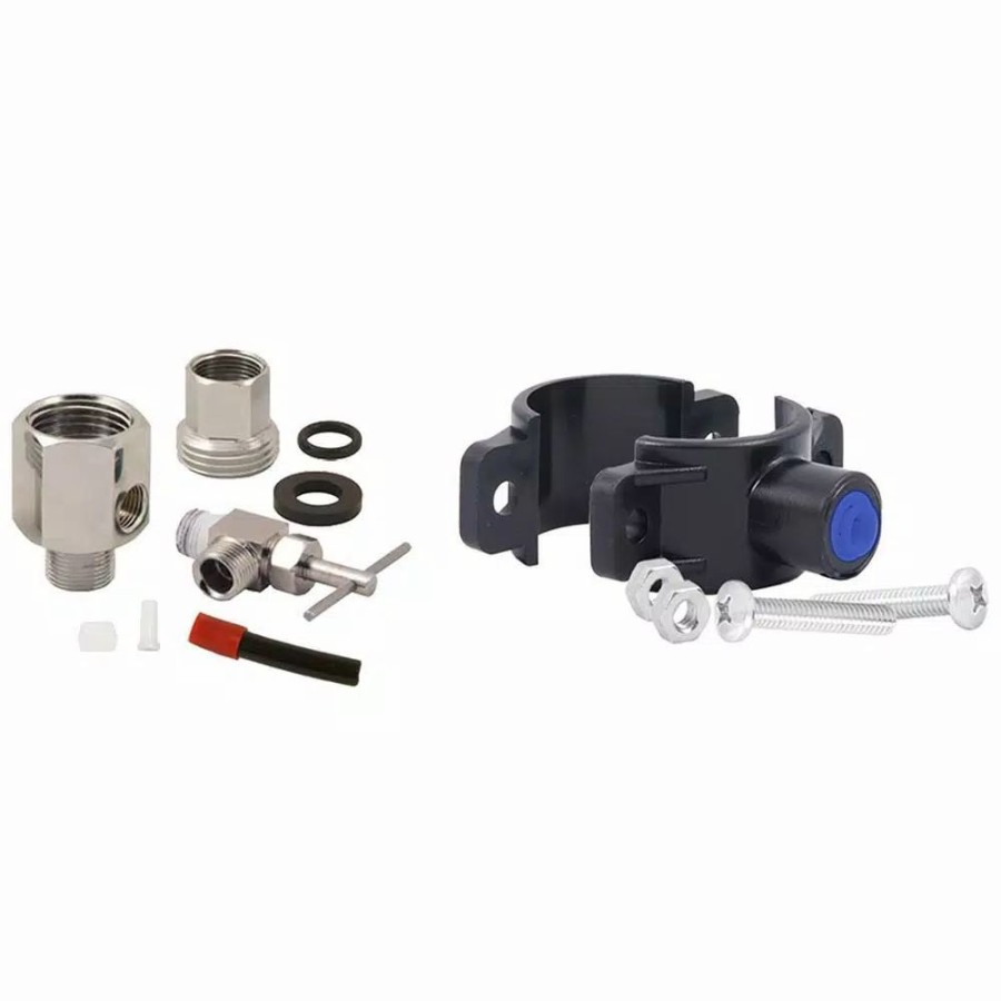 Water Filters * | Water Filter Parts Apec Water Systems Feed Water Adapter And Drain Saddle Valve Clamp For Reverse Osmosis Systems With 1/4 In. Tubing
