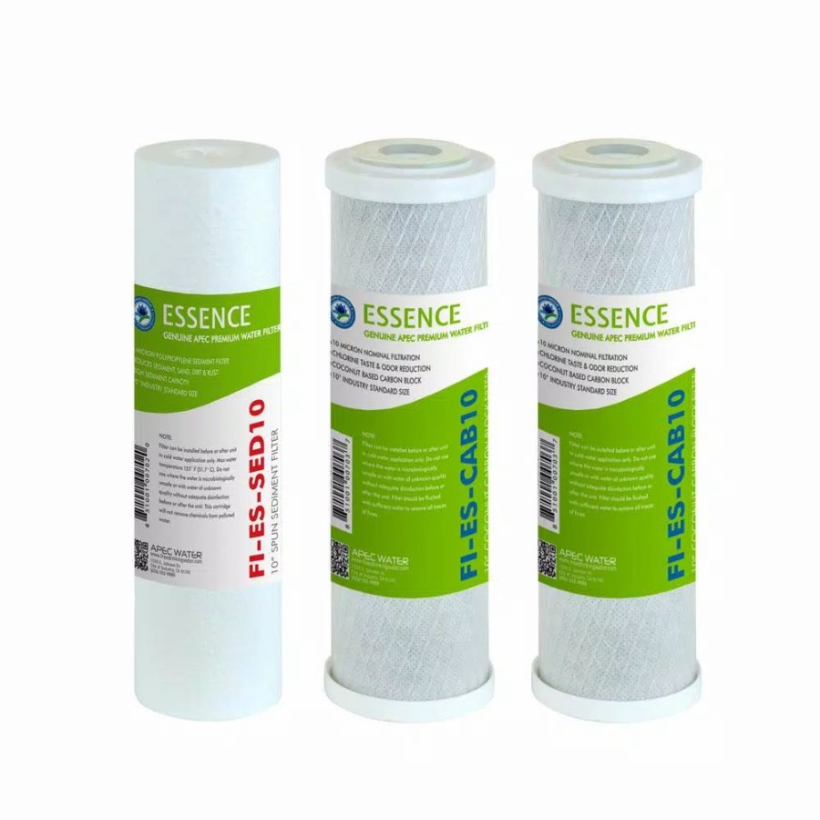 Water Filters * | Replacement Water Filters Apec Water Systems Essence 10 In. Standard Capacity 3-Stage Replacement Pre-Filter Set