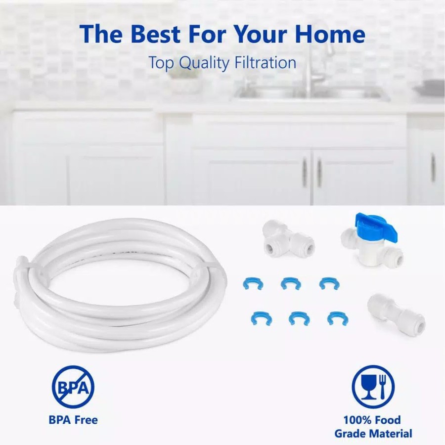 Water Filters * | Water Filtration Systems Express Water Refrigerator Connection Kit For Reverse Osmosis Water Filtration System Includes 15 Ft. Tubing And Fittings