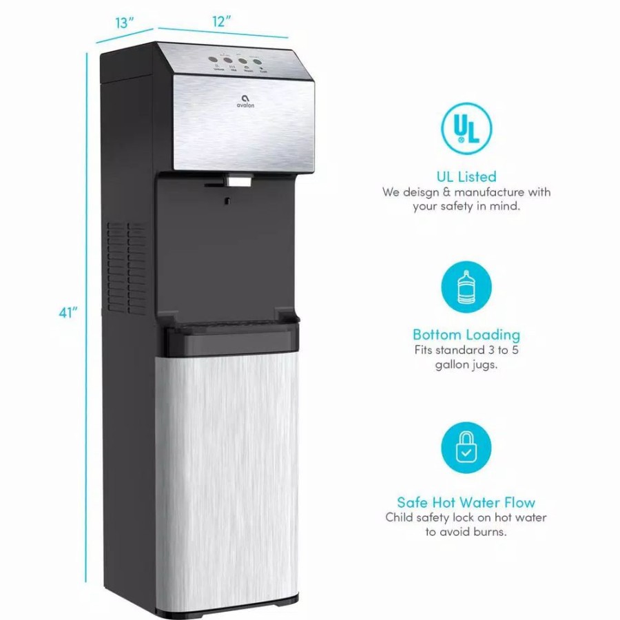 Water Filters * | Water Dispensers Avalon Electric Bottom Loading Water Cooler Water Dispenser 3 Temperatures Self-Cleaning Ul Energy Star