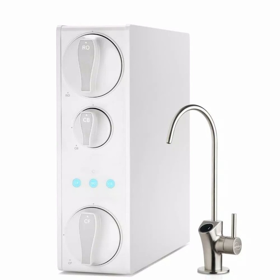 Water Filters * | Water Filtration Systems Ispring Tankless Reverse Osmosis Water Filtration System, Smart Faucet, 2:1 Pure To Drain Ratio, 500 Gpd