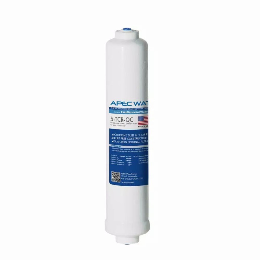 Water Filters * | Replacement Water Filters Apec Water Systems Ultimate 10 In. Inline Carbon Filter With 1/4 In. Quick Connect