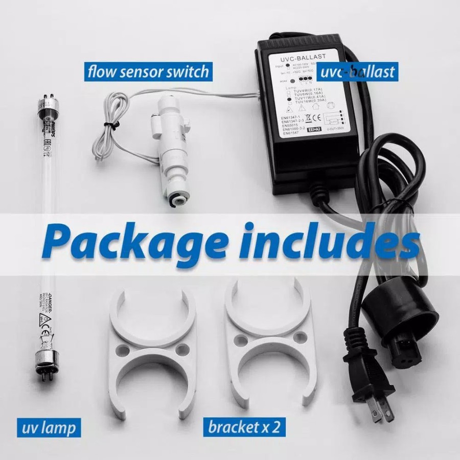 Water Filters * | Water Filter Parts Ispring Uv Ultraviolet Water Filter With Smart Flow Sensor Switch, 11W Uv Lamp