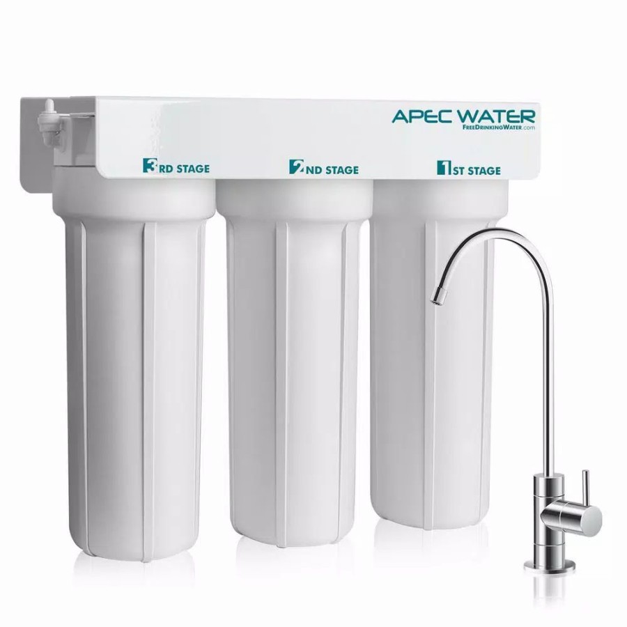 Water Filters * | Water Filtration Systems Apec Water Systems Wfs-Series Super Capacity Premium Quality 3-Stage Under Counter Water Filtration System