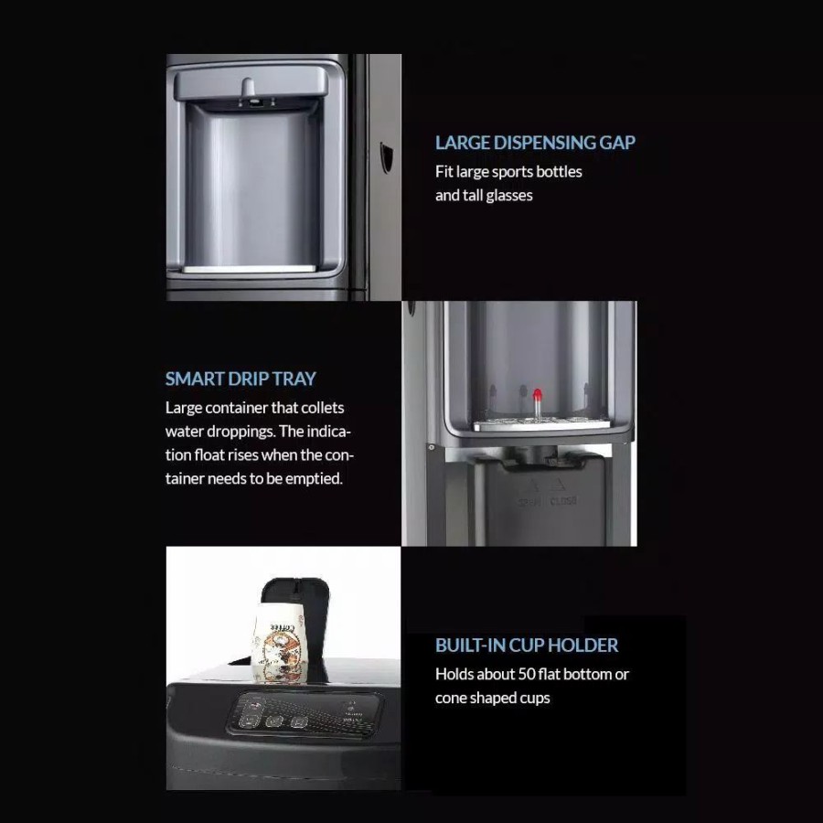 Water Filters * | Water Dispensers Global Water Bluline G Series Hot, Cold And Ambient Bottleless Water Cooler With 3-Stage Filtration