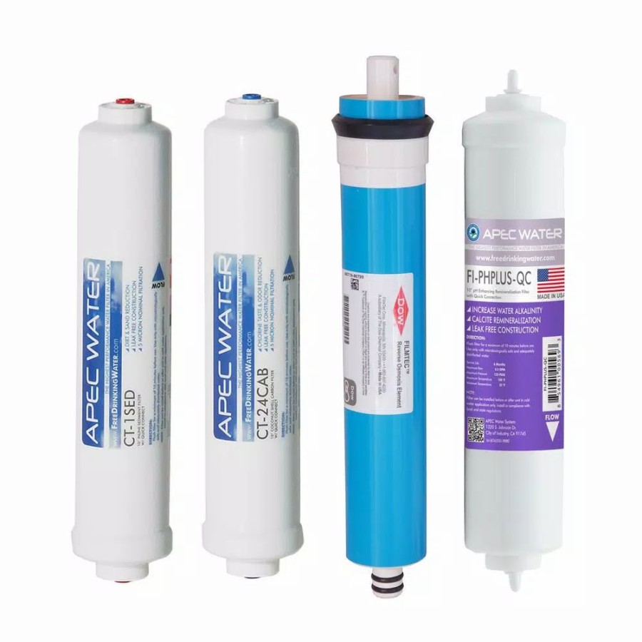 Water Filters * | Replacement Water Filters Apec Water Systems Apec Complete Filter Set For Ultimate Ro-Ctop-Ph Countertop Ro Systems (Stages 1-4)