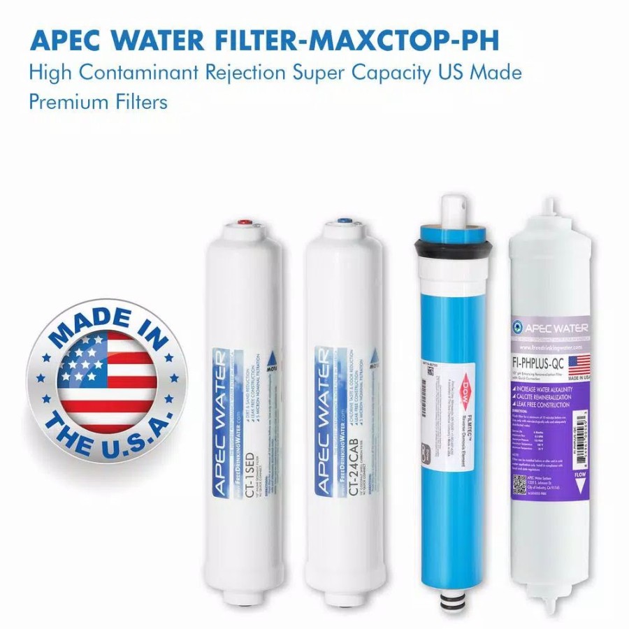 Water Filters * | Replacement Water Filters Apec Water Systems Apec Complete Filter Set For Ultimate Ro-Ctop-Ph Countertop Ro Systems (Stages 1-4)