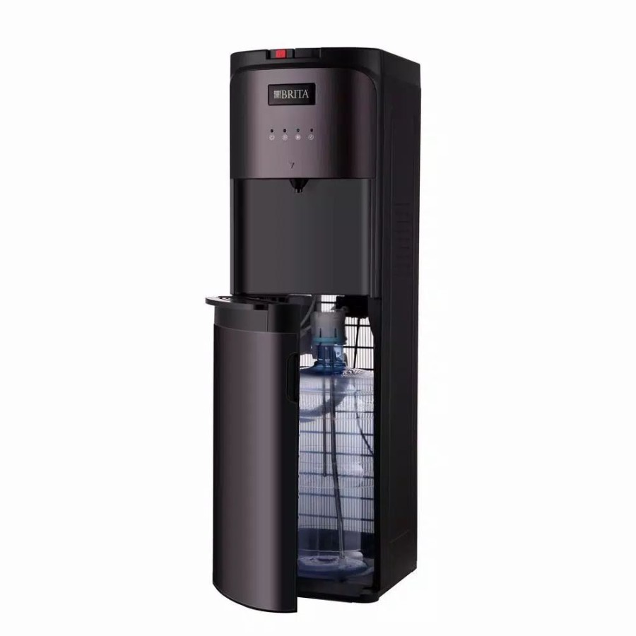 Water Filters * | Water Dispensers Brita Bottom-Loading Water Cooler, Built-In Filter, Black-Stainless-Steel Never Buy Plastic Bottled Water Again, Energy Star