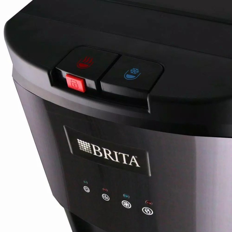 Water Filters * | Water Dispensers Brita Bottom-Loading Water Cooler, Built-In Filter, Black-Stainless-Steel Never Buy Plastic Bottled Water Again, Energy Star