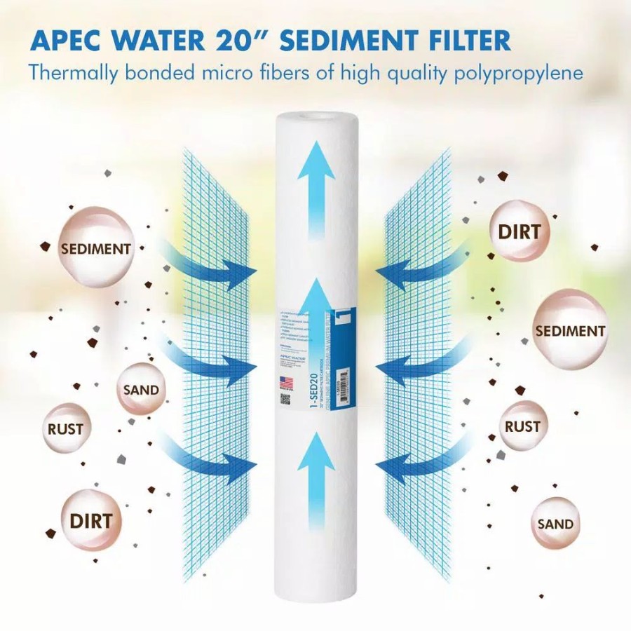 Water Filters * | Replacement Water Filters Apec Water Systems Commercial Grade 20 In. X 2.5 In., 5 Micron High Capacity Sediment Pre-Filter