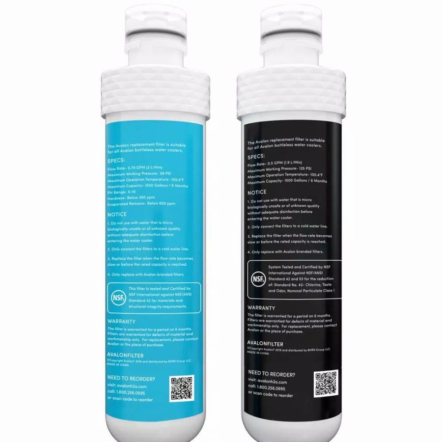 Water Filters * | Water Dispensers Avalon 2 Stage Replacement Filters For Avalon Bottleless Water Coolers Nsf Certified 1500 Gal., Purchased After April 1, 2018