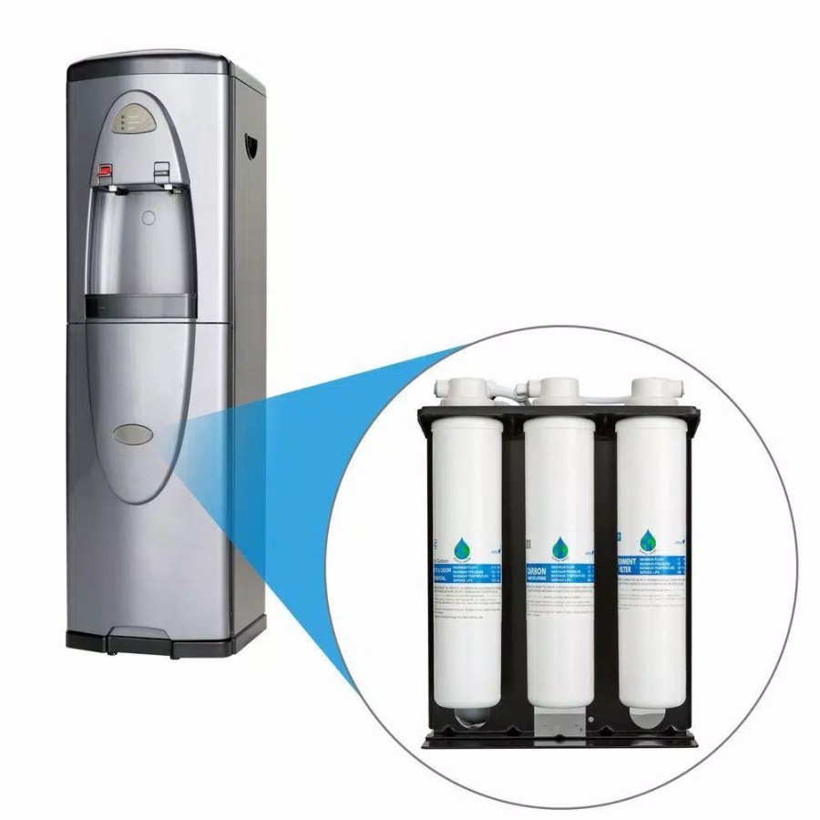 Water Filters * | Water Dispensers Global Water Bluline Hot And Cold Bottleless Water Cooler With 4-Stage Reverse Osmosis Filtration
