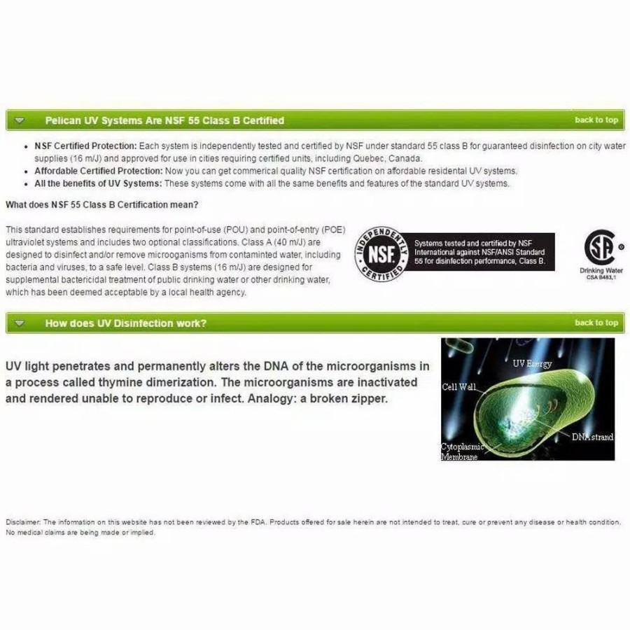 Water Filters * | Water Filter Parts Pelican Water Replacement Lamp For Premium 16 Gpm Uv Disinfection System